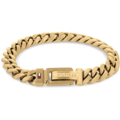 Tommy Hilfiger Gents Tommy Hilfiger Gold IP Chain Bracelet
