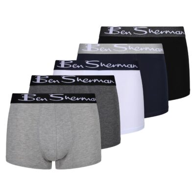 Ben Sherman Poderick 5 Pack Boxer Shorts